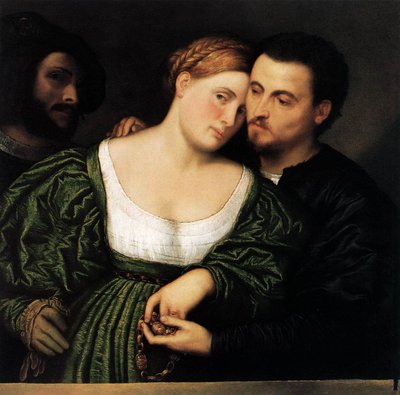 Venetian Lovers by Paris Bordone